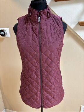 41 Hawthorne Quilted Women’s Plum Eggplant Vest Size Small EUC